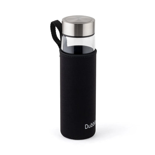 Dubblin Stream Slim With Bag Glass Water Bottle 600 ml