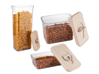 Dubblin Smart Lock Set of 3 Rectangle Storage Containers