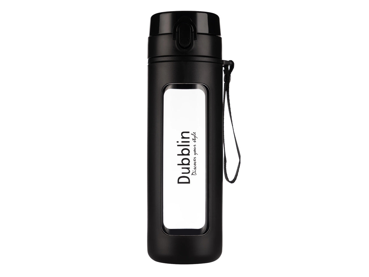 Dubblin Lime Glass Water Bottle 600 ml