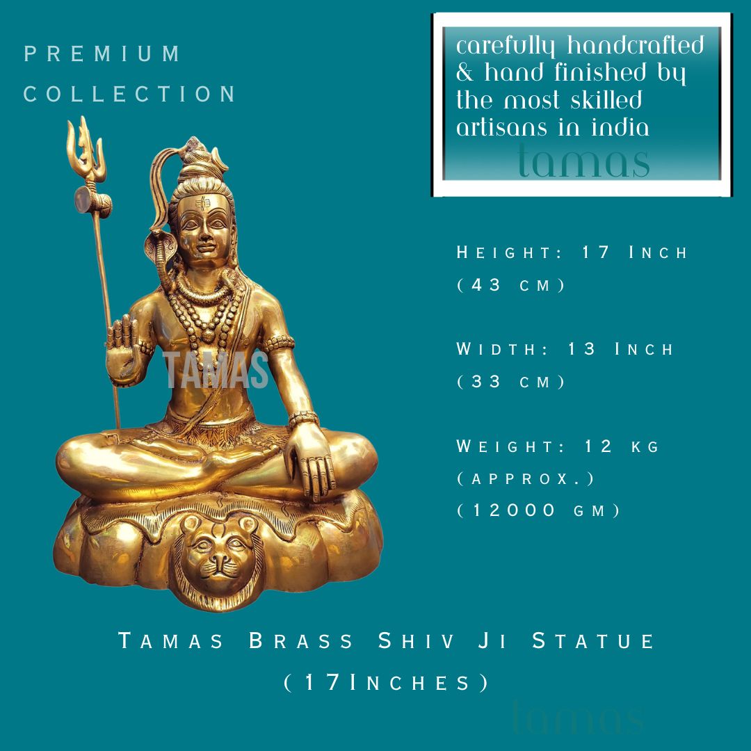 Tamas Brass Shiv Ji Statue - PUSHMYCART