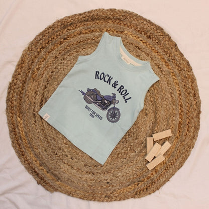 Bachpan kids wear New Born Sleeveless Tee-Mint Green
