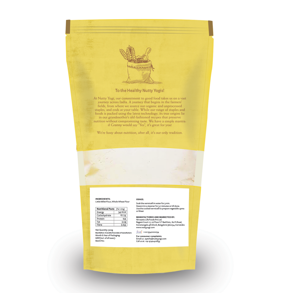 Nutty Yogi Sugar Lite Little Millet Vermicelli 200gm