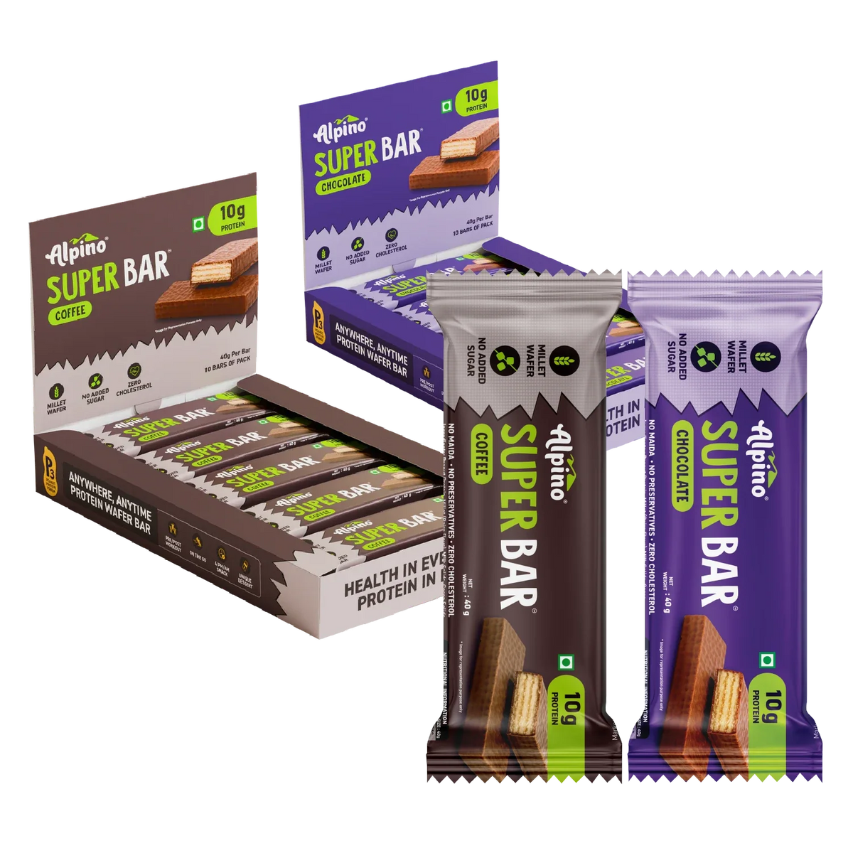 Alpino Chocolate & Coffee Super Bar Combo