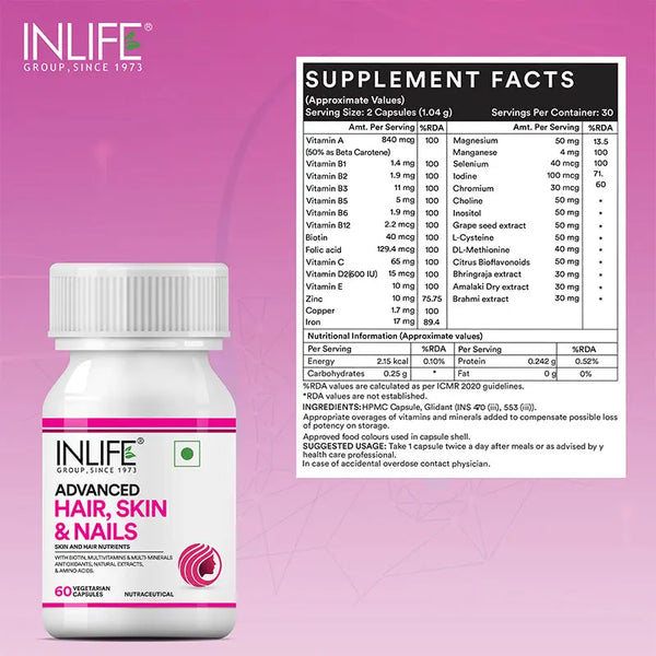 Inlife Hair Skin And Nails Tablets