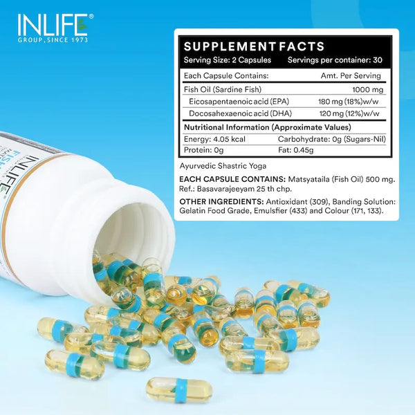 Inlife Fish Oil 500 MG Capsules