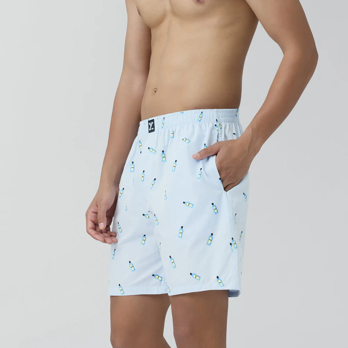 XYXX Surf Super Combed Cotton Boxer Shorts Gin Blue - view 3