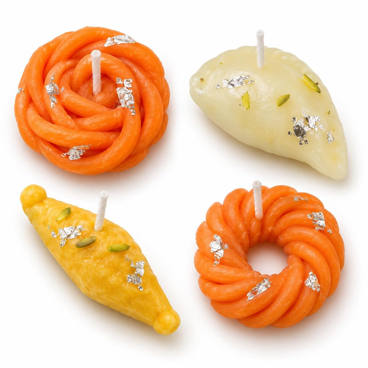 Blossom Bubbles Decorative Sweet Shaped Mithai Candles Set