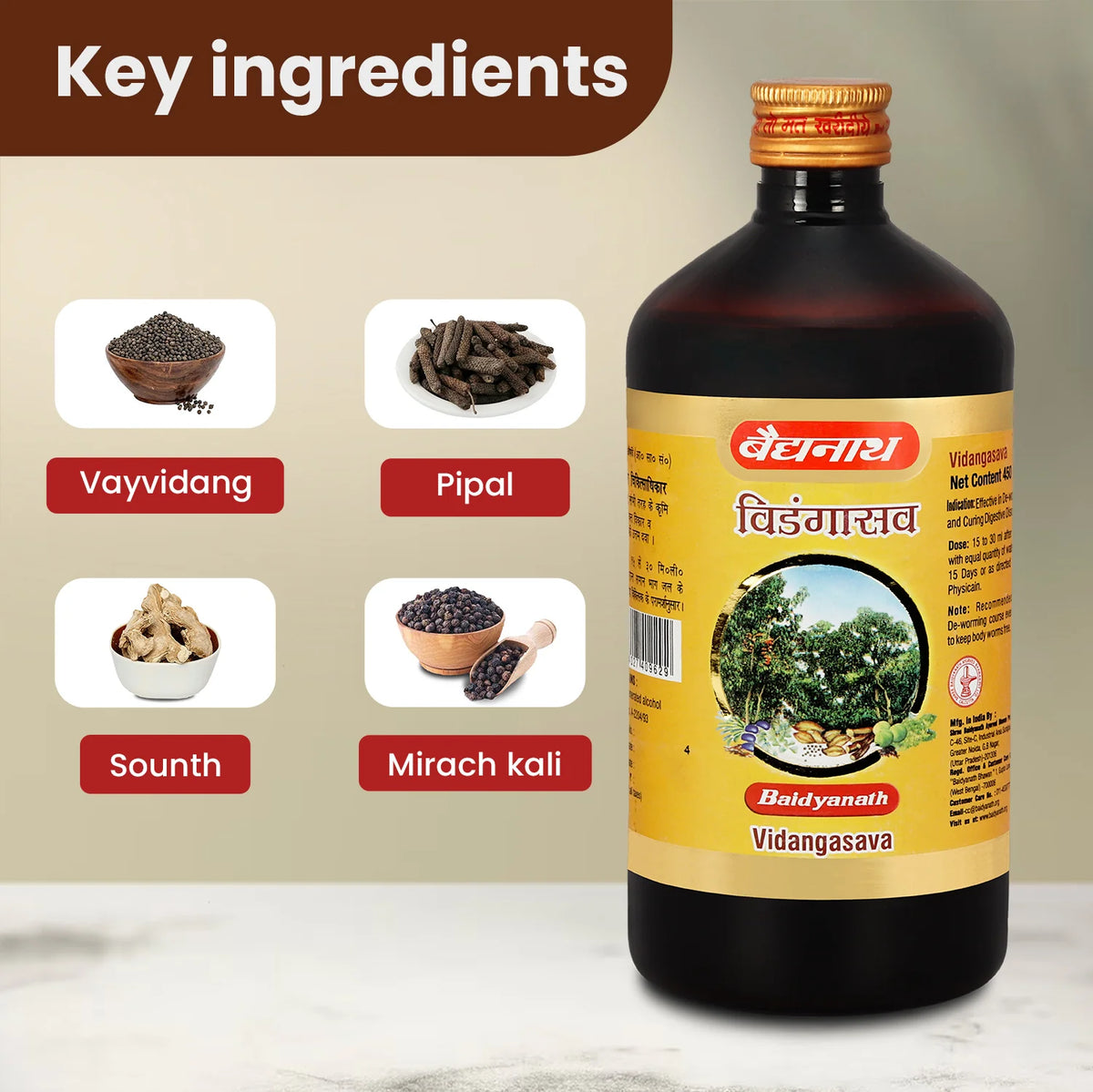 Baidyanath Vidangasava 450ml