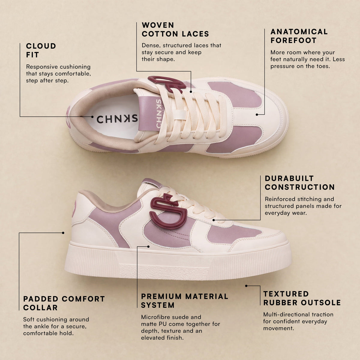 CHNKS Bubblegum Sneakers for Women