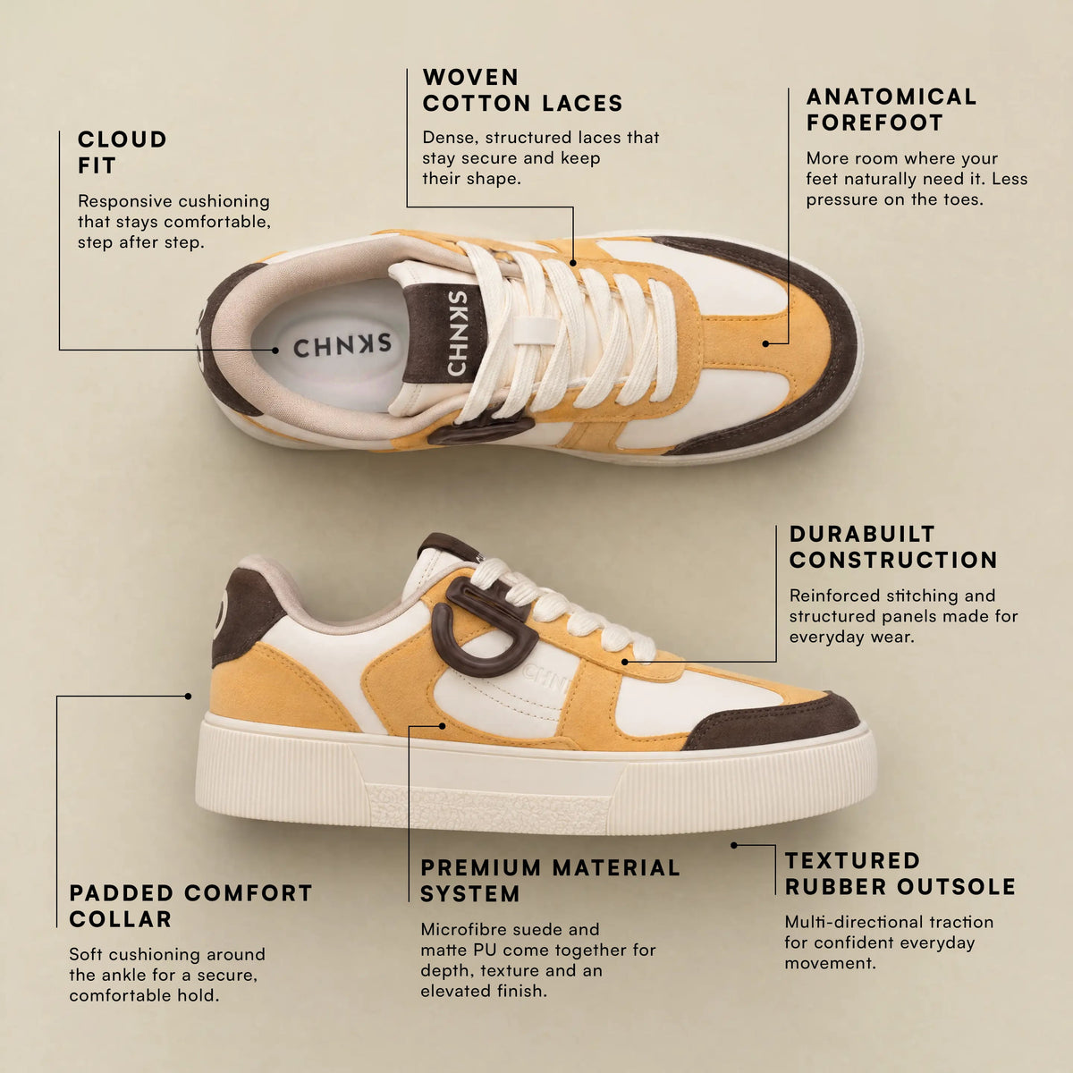 CHNKS Butterscotch Sneakers Unisex