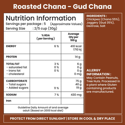 Jabsons Foods Gud Chana Roasted