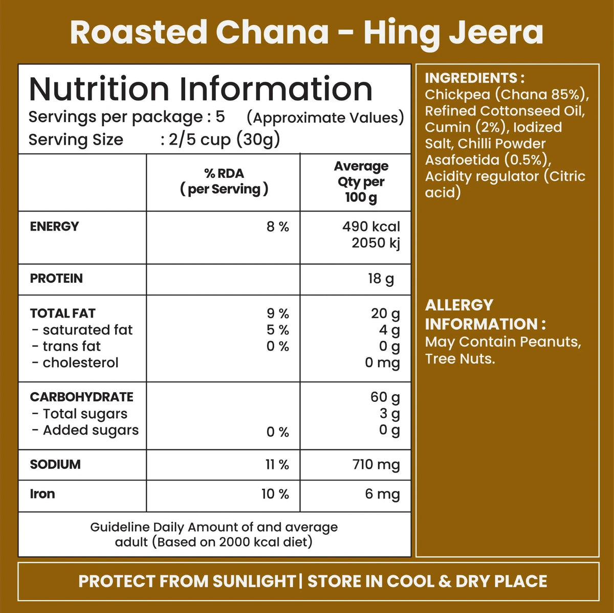 Jabsons Foods Hing Jeera Roasted Chana