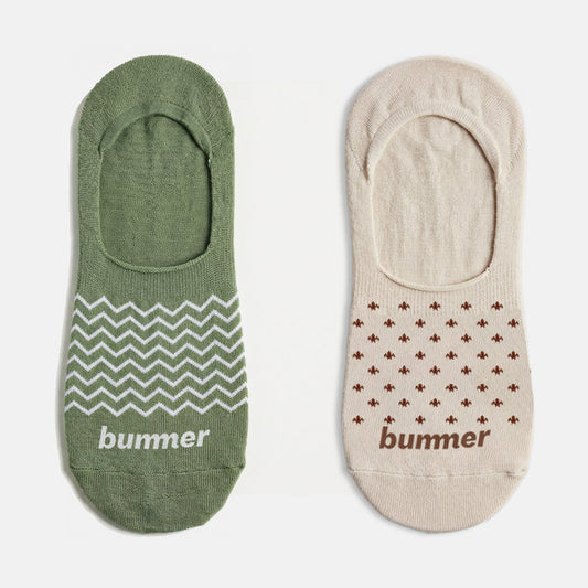Bummer Unisex No Show Socks - 2 Pack