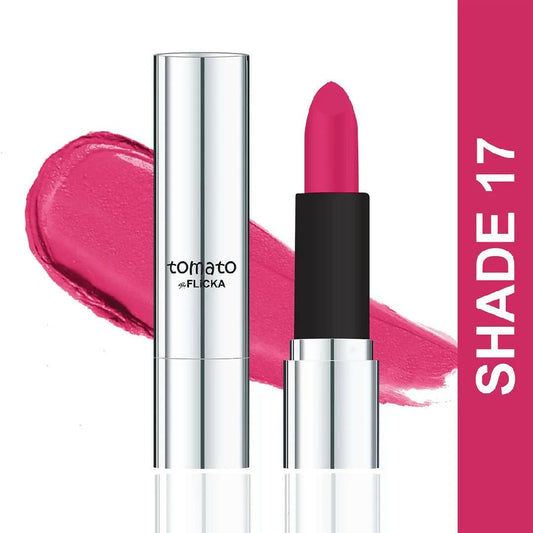 FLiCKA Tomato Matte Finish Lipstick Shade 17 | Pink
