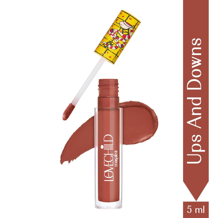 LoveChild Ups & Downs | Game On! Mad|Matte Liquid Lipstick Plum Nude | Transfer|proof