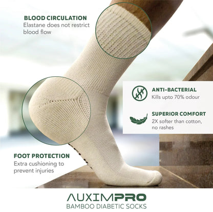Heelium Bamboo Diabetic Socks - 4 Pairs