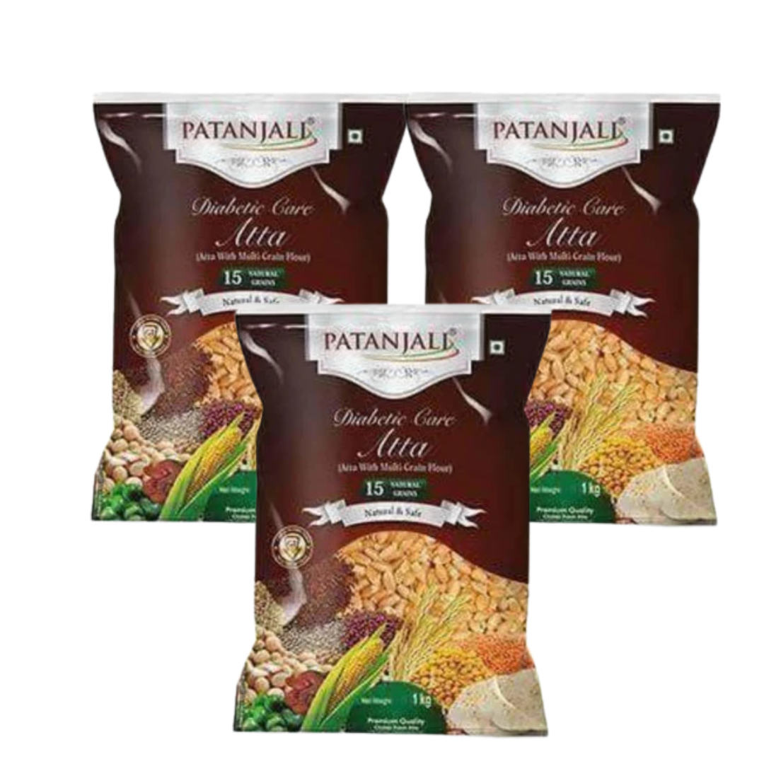 Patanjali Diabetic Care Atta 1 kg(pack of 3)