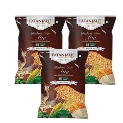 Patanjali Diabetic Care Atta 1 kg(pack of 3)