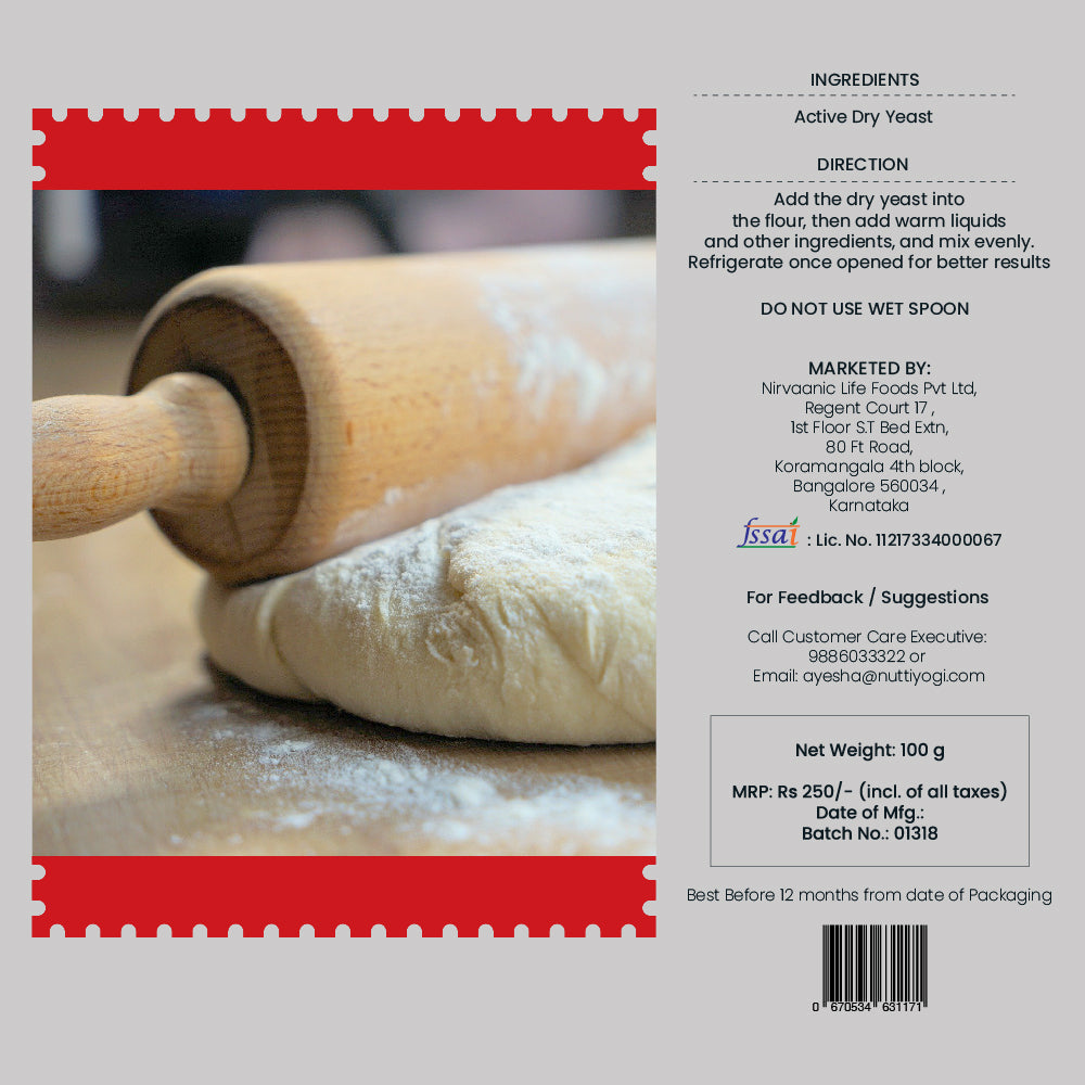 Nutty Yogi Active Dry Yeast 100gm