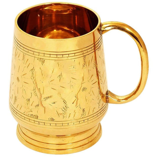 Brass Beer Mug Glass 0.35Kg - PUSHMYCART