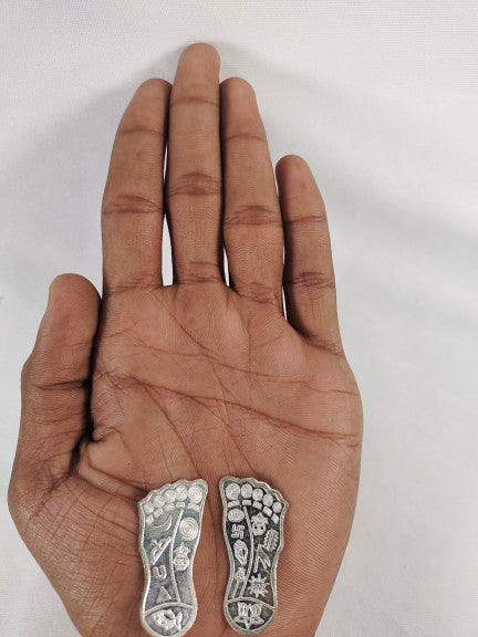 Pure Silver Laxmi Padukalu. - PUSHMYCART