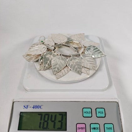 Pure Silver Mango Leaves 78.5 Grams - PUSHMYCART
