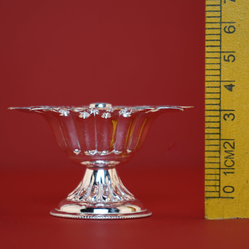 Pure Silver Flower Shaped Diya 21g