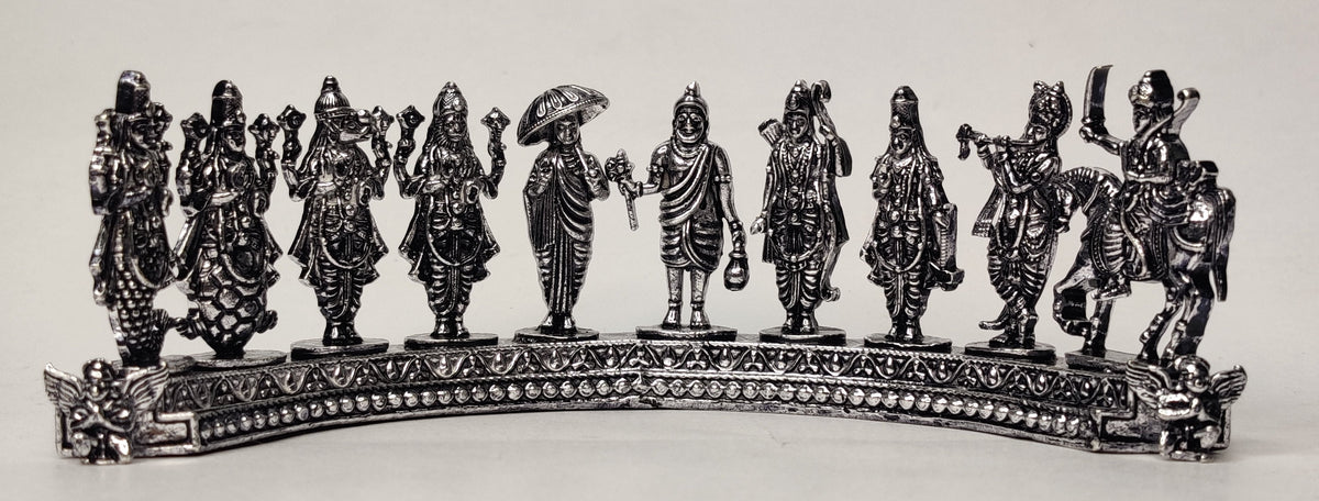 Pure Silver Oxidized Dashavatar Antique 135 grams