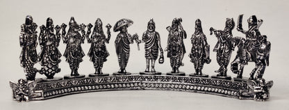 Pure Silver Oxidized Dashavatar Antique 135 grams