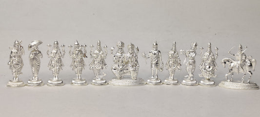 Pure Silver Dashavataram Idol Set 95 grams