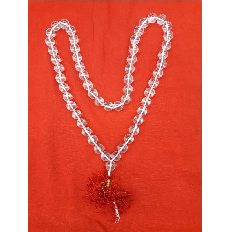SPHATIK KANTHA ROUND CUT- BIG SIZE(33 BEADS)