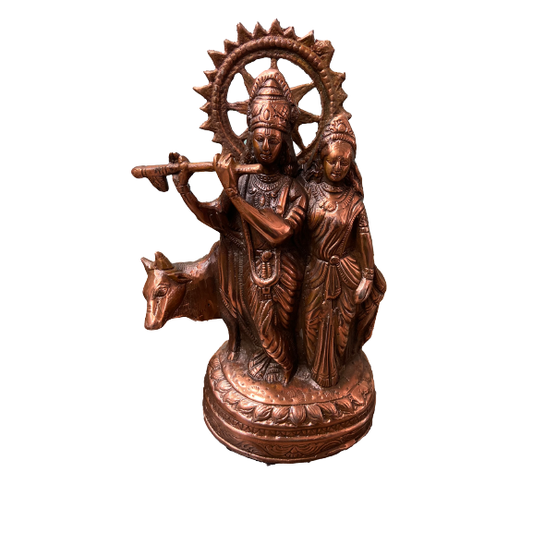 Radha Krishna Bronze Idol - PUSHMYCART