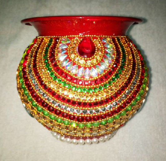 Designer Kalasam with Multi Color Kundans