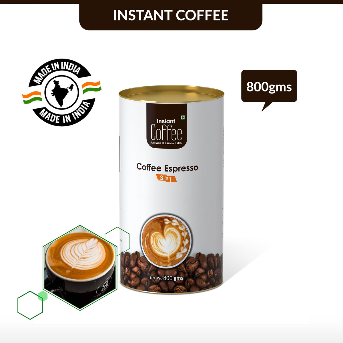 Coffee Espresso Coffee Premix (3 in 1) - PUSHMYCART