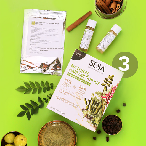 Sesa 3Step Natural Hair Colour Kit