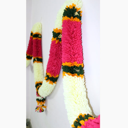 Multi Color Big Flower Garland 10ft - PUSHMYCART