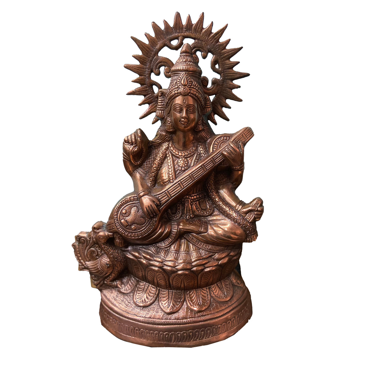 Bronze Saraswathi Devi Idol - PUSHMYCART