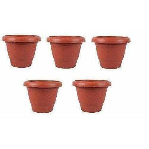 buy plastic plant pots online RED Color Plastic Pot (Terracotta) Pack Of 5