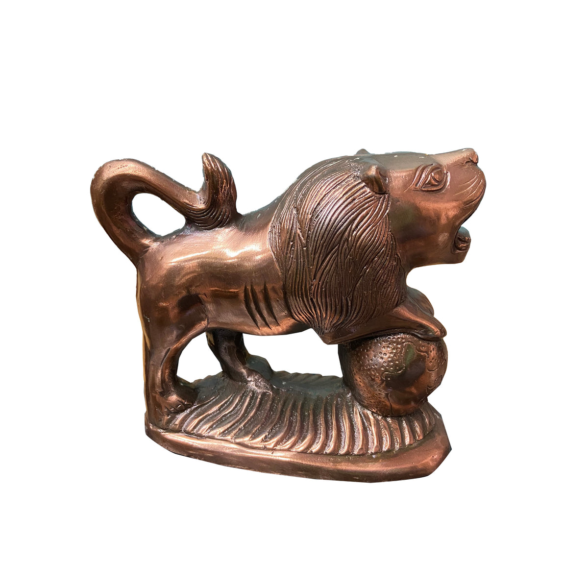 Antique Bronze Lion Statue - PUSHMYCART