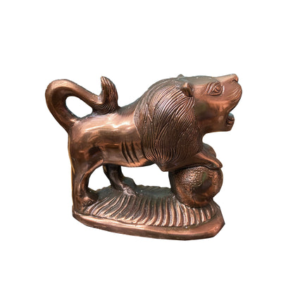Antique Bronze Lion Statue - PUSHMYCART