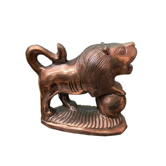 Antique Bronze Lion Statue - PUSHMYCART