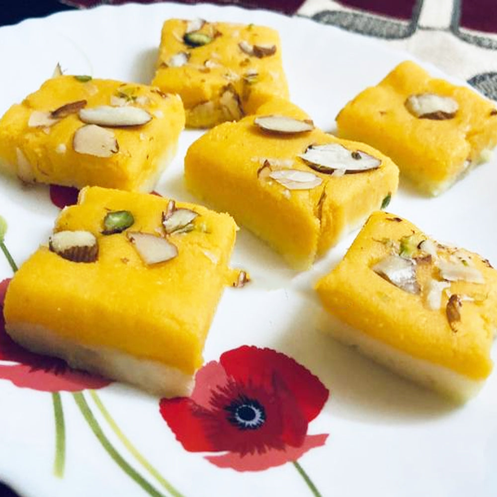Kesariya Kesar Malai Burfi