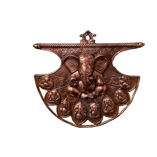 Bronze Ganesh Ji Wall Mounting - PUSHMYCART