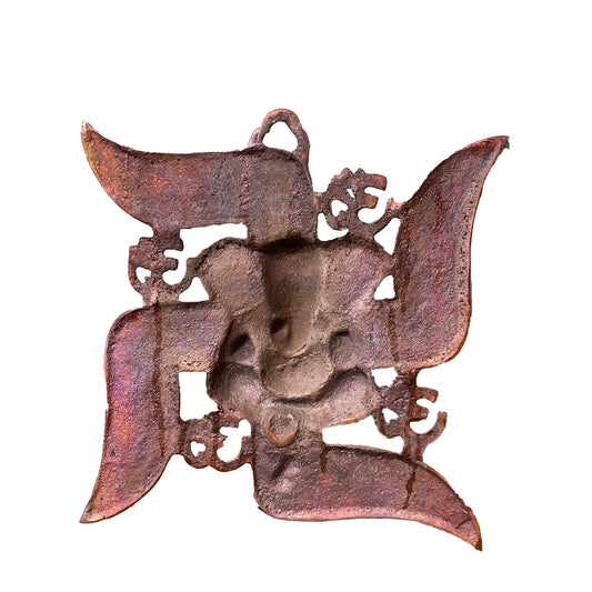 Bronze Swastik Ganesh Ji Wall Hanging - PUSHMYCART