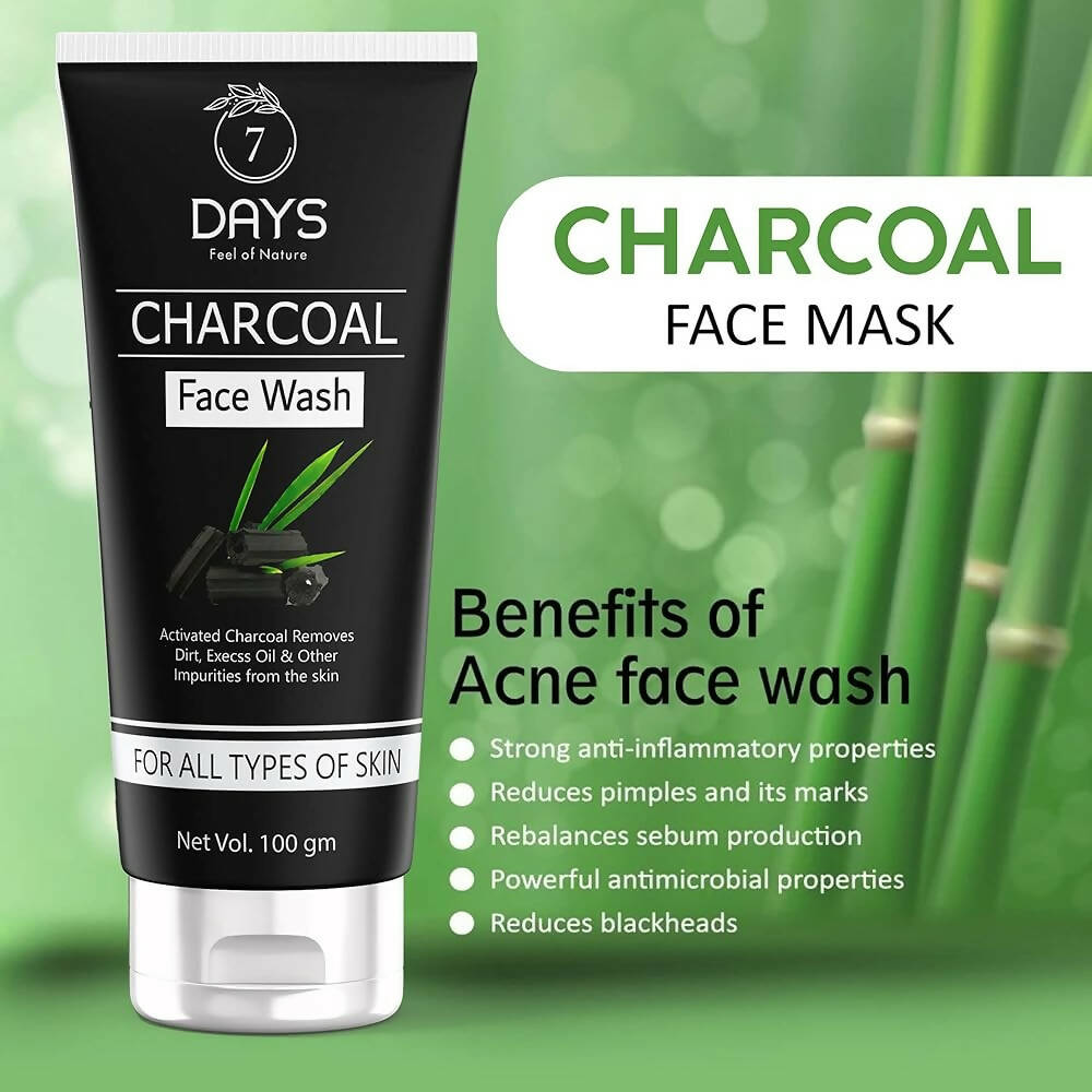 7 Days Activated Charcoal Face Wash 