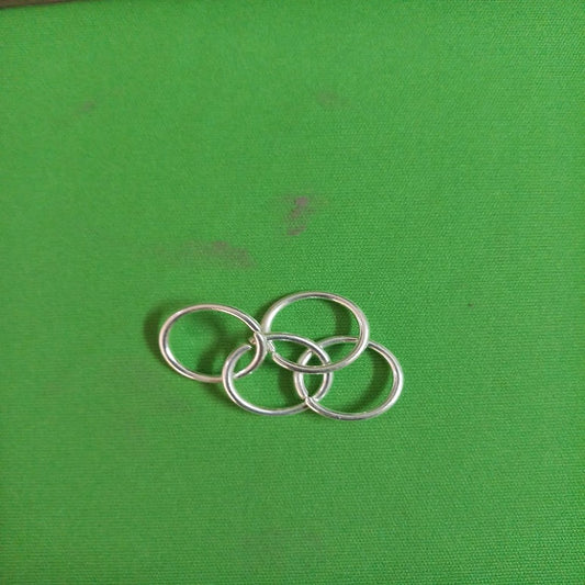 Pure Silver Toe Rings Set of 4 20grams