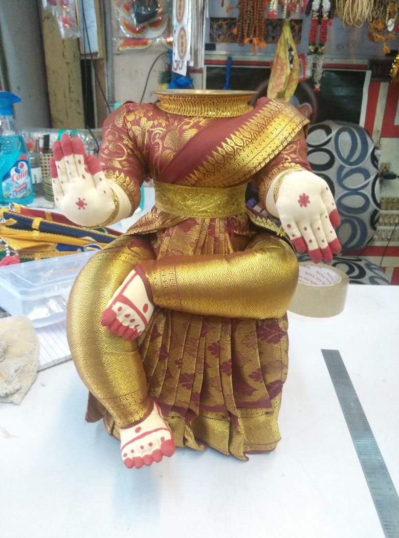 Lakshmi Devi Idol Without Face - 3000gms - PUSHMYCART