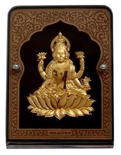 2d Laxmi Gold Foil Stand Frame - PUSHMYCART