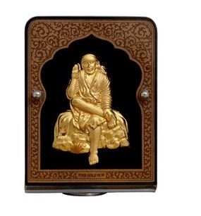 2d Sai Baba Gold Foil Stand Frame - PUSHMYCART