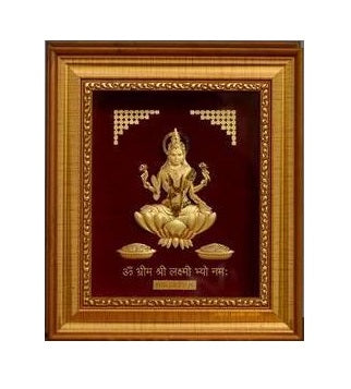 Laxmiji Gold Foil Frame - PUSHMYCART